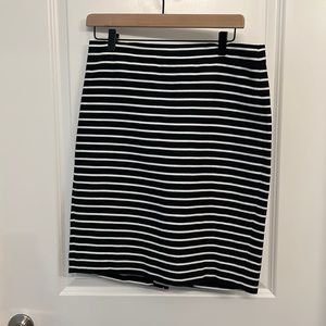 J.Crew Black and White Striped Pencil Skirt [6]